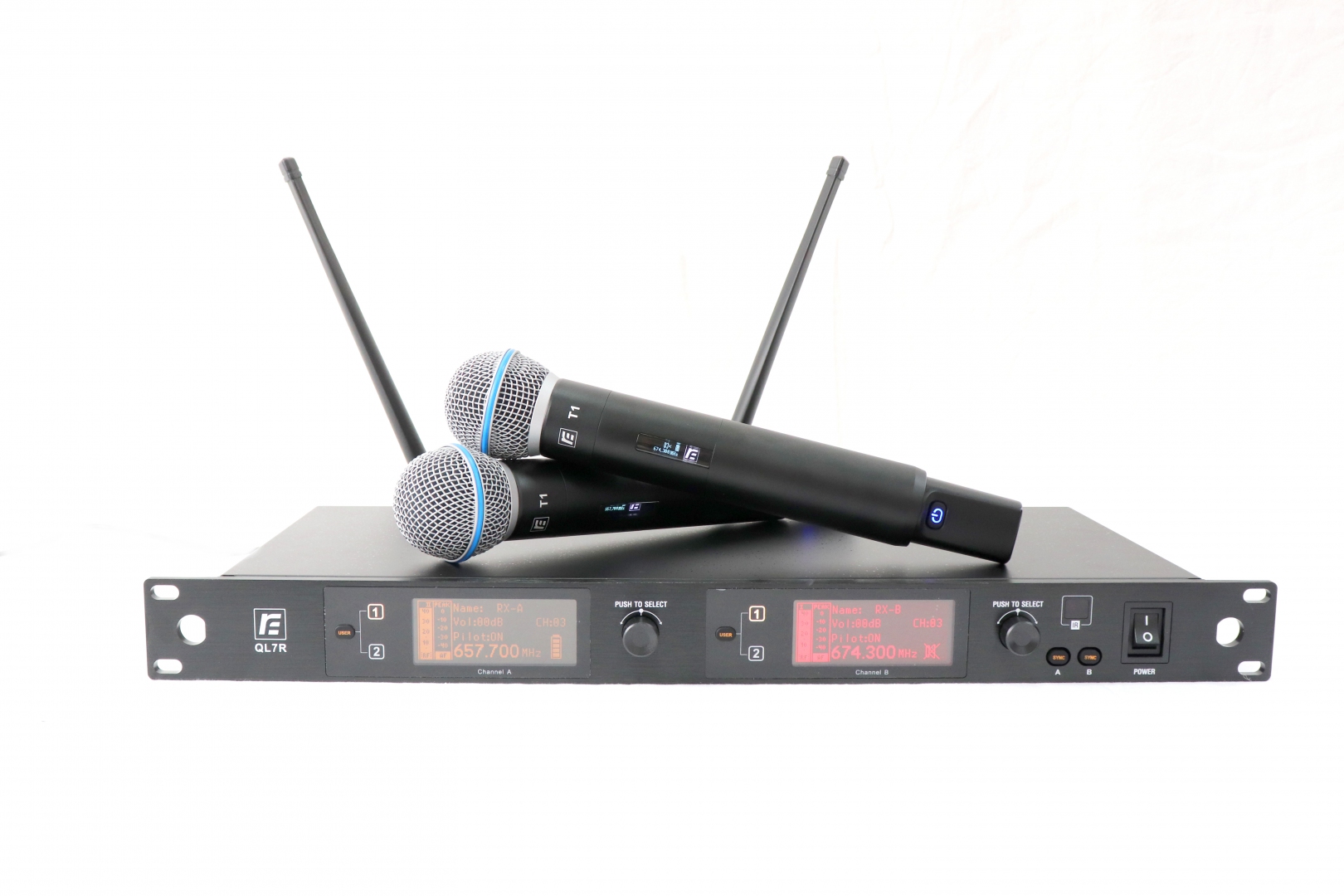 RFIntell QL7R/T1-B 720,500-754,000 МГц 2-канальная радиосистема с 2-мя ручными микрофонами в Архангельске