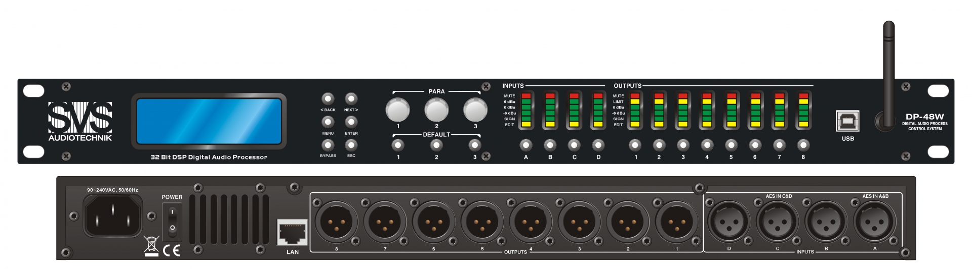 SVS Audiotechnik DP-48W Цифровой процессор: 4 входа 8 выходов в Архангельске