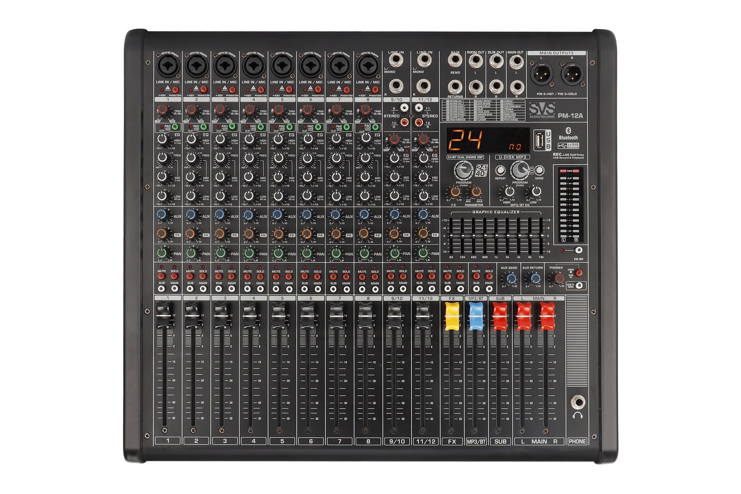 SVS Audiotechnik mixers PM-12A Активный аналоговый микшерный пульт, 12-канальный в Архангельске